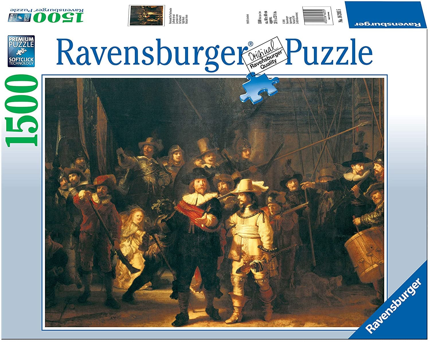Ravensburger Rembrandt: Die Nachtwache (Night Watch) 1500 Piece Puzzle image 0